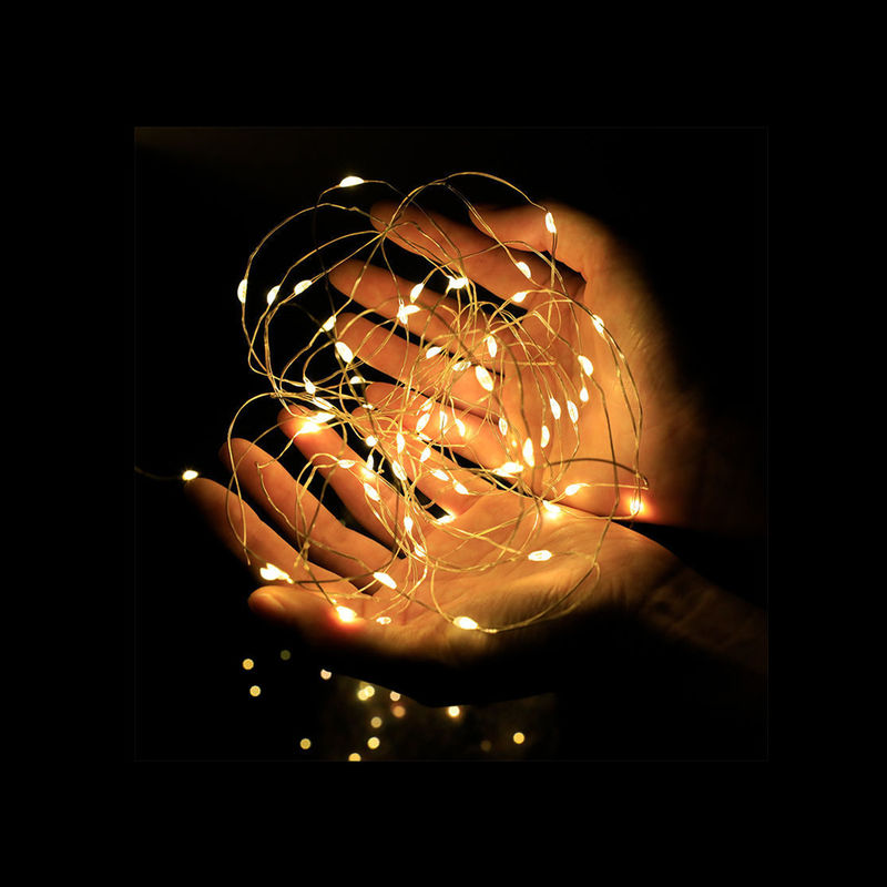 Alambre de cobre decorativo solar elegante del control LED del RGB WIFI APP de las luces de la sincronización de la prenda impermeable