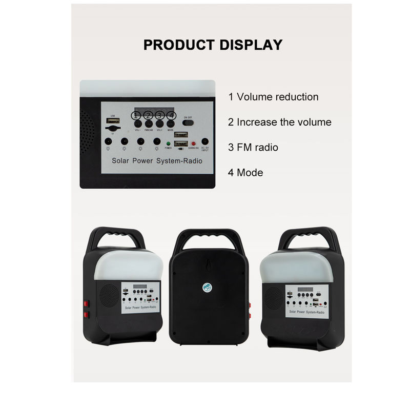 Sistema de iluminación ligero solar impermeable del soporte de pared IP65 DC los 49.5cm*40.5cm*46cm