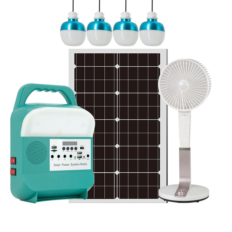 Sistema de energía de Mini Portable Solar Home Lighting Mp3 para la aleación de aluminio al aire libre