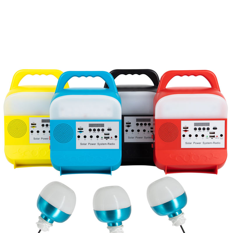 Radio casera recargable del sistema de iluminación de la energía Kit Solar Bulb Set With con el puerto de USB