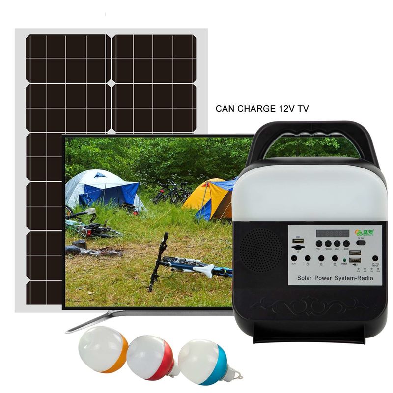 sistema de alumbrado de seguridad de energía solar portátil del panel 12W con la luz para el hogar