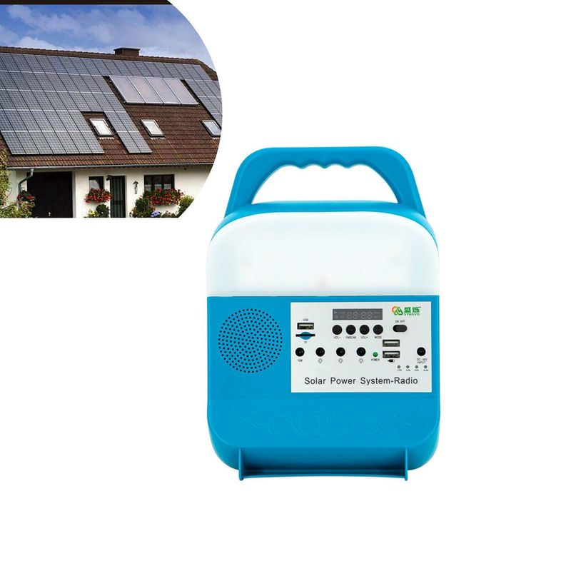 Mini sistema de alumbrado de seguridad solar portátil 30W con la luz para pequeño acampar