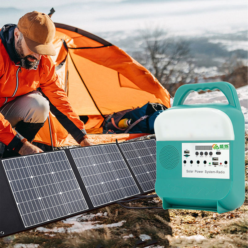 Radio portátil de la antorcha de la lámpara de iluminación de la luz del LED que acampa de los equipos caseros solares del sistema