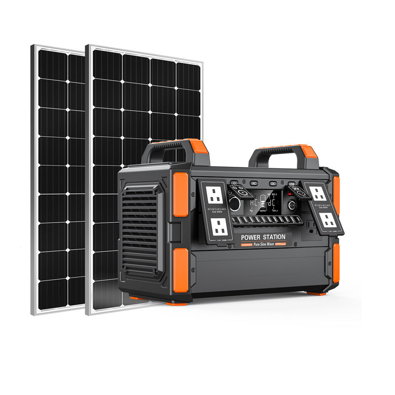 Los paneles portátiles de la estación de la energía solar de la batería de litio con sorber la estación inalámbrica del banco 1000w