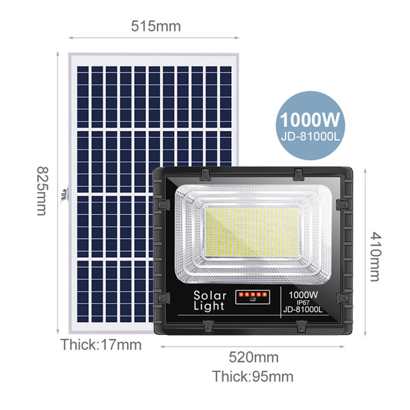 La prenda impermeable remota Ip65 100w de inundación del ODM 300W de la luz de la lámpara al aire libre solar del poder 500w llevó