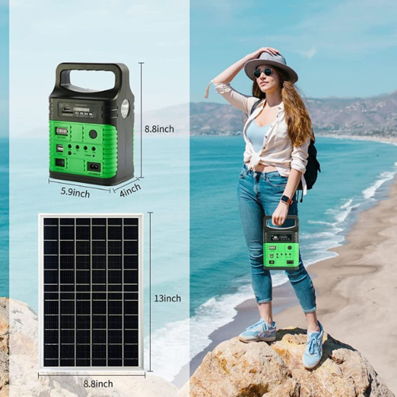 Equipo portátil del sistema de energía del panel solar que acampa con el almacenamiento casero de la radio del cargador