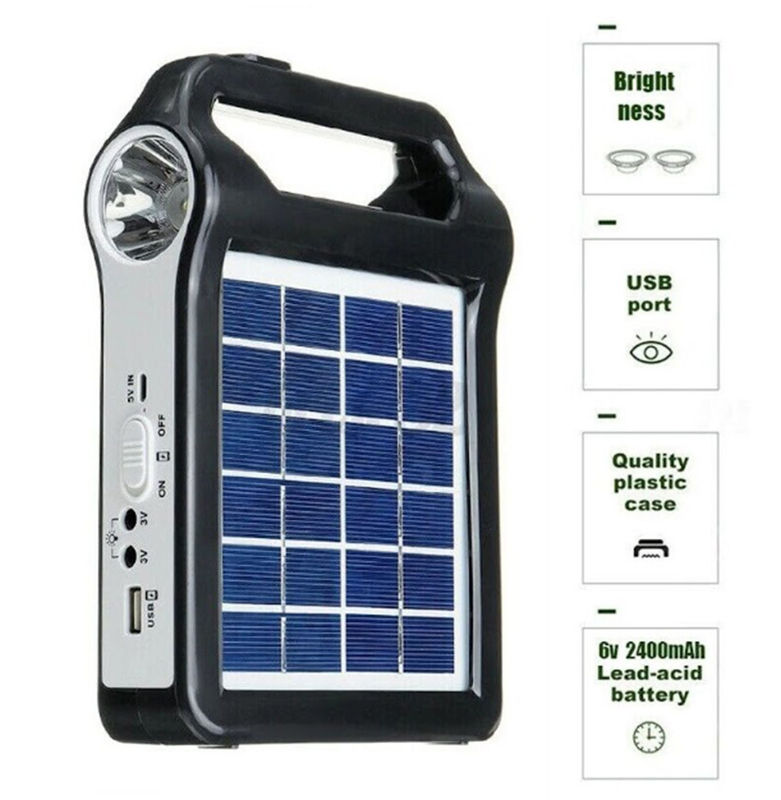 Kit de iluminación de energía solar portátil Fuera de la red Mini casa pequeña Emergencia en el hogar