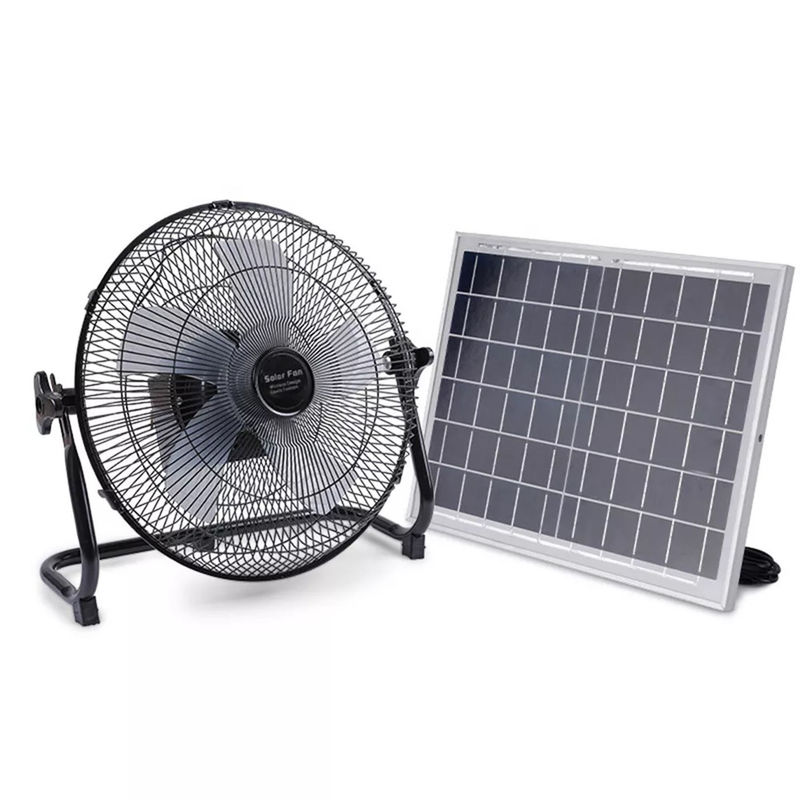 el panel recargable solar inalámbrico portátil de la fan de tabla 12Inch accionó la entrada dual para el hogar