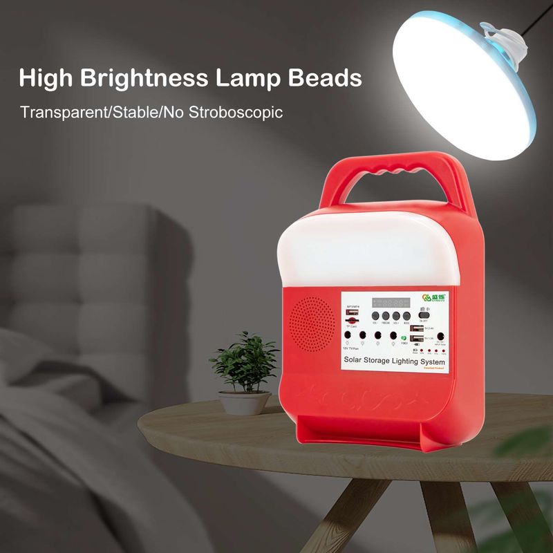 Pequeño sistema de energía portátil casero de iluminación de Mini Solar Powered Supply Backup con el LED