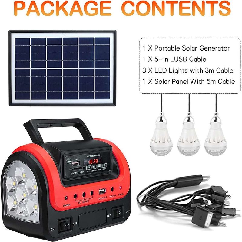 DC llevó el generador de la energía solar de las luces para el uso en el hogar Mini Home Lighting Kit
