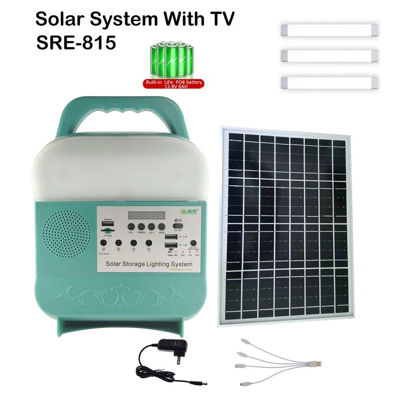 SRE-815 Luces de emergencia solares con tiempo de trabajo de 10h Placa solar para electricidad doméstica