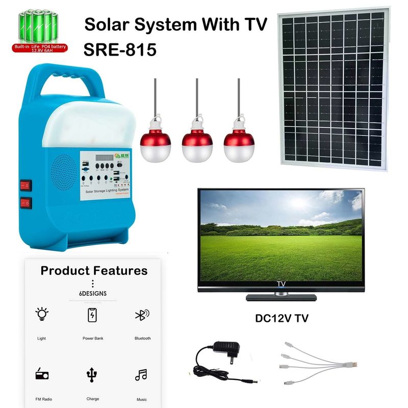 El acampar al aire libre enciende la linterna solar SRE-815-A 5W de la linterna recargable LED del USB