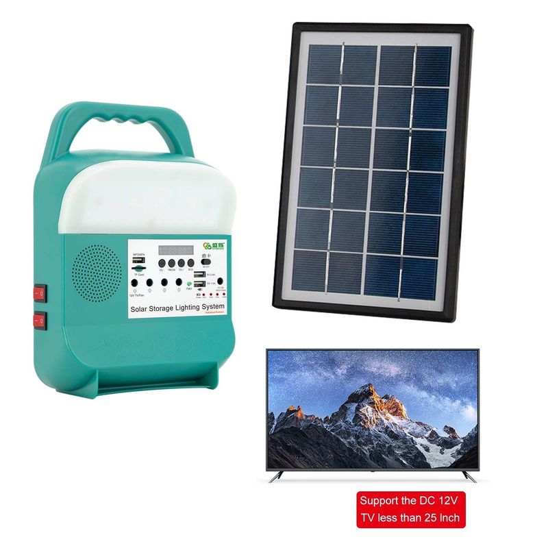 carga por USB solar casera portátil de la energía del sistema de iluminación 12V para interior