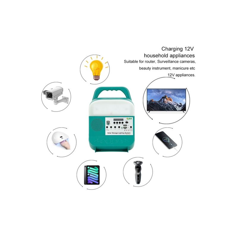 estación portátil de la energía solar de 80W 10000mAh con el generador de la batería de la luz de DC USB LED