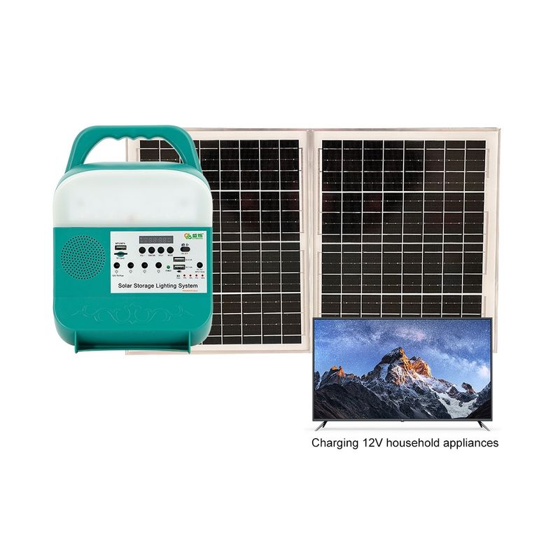 estación portátil de la energía solar de 80W 10000mAh con el generador de la batería de la luz de DC USB LED
