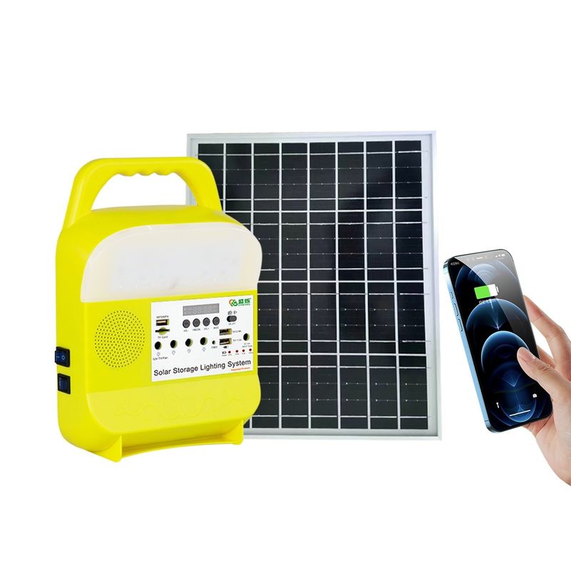 16W radio ligera de carga solar SRE-815B que acampa al aire libre de FM de la antorcha del sistema eléctrico LED