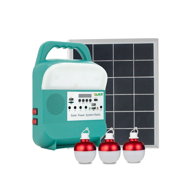 la energía solar 9W que enciende bulbos del equipo LED empareda el cargador portátil SRE-689 del teléfono de la estación