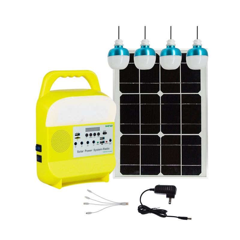 Luz de emergencia llevada solar portátil recargable con la función 20W del banco del poder del bulbo de DC