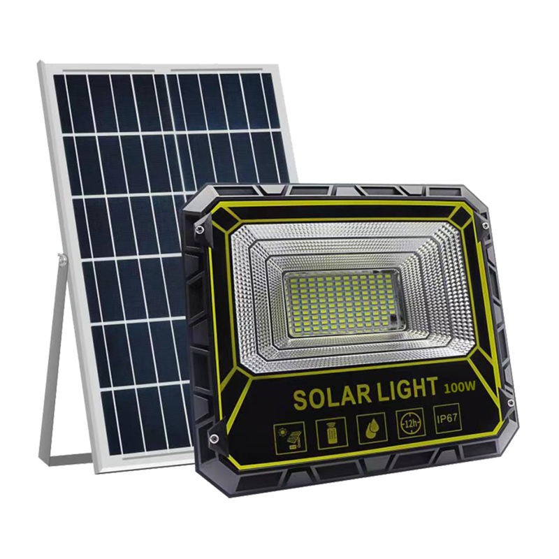 El foco al aire libre solar brillante estupendo de la luz de inundación de la eficacia alta llevó la calle solar 100W