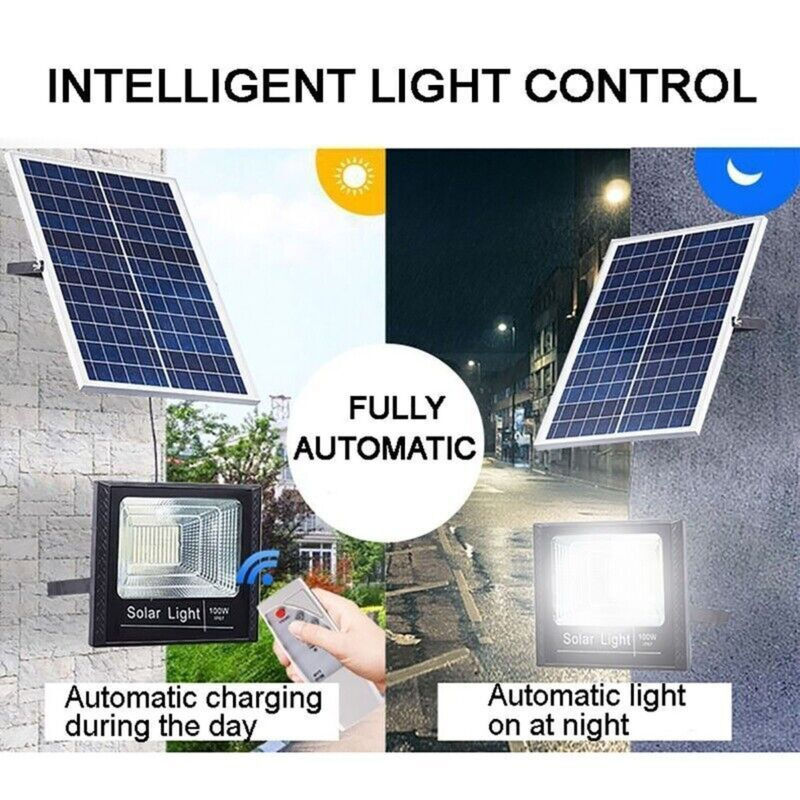 control remoto al aire libre solar Timing del deporte de la calle de la luz de inundación del superpoder 300W