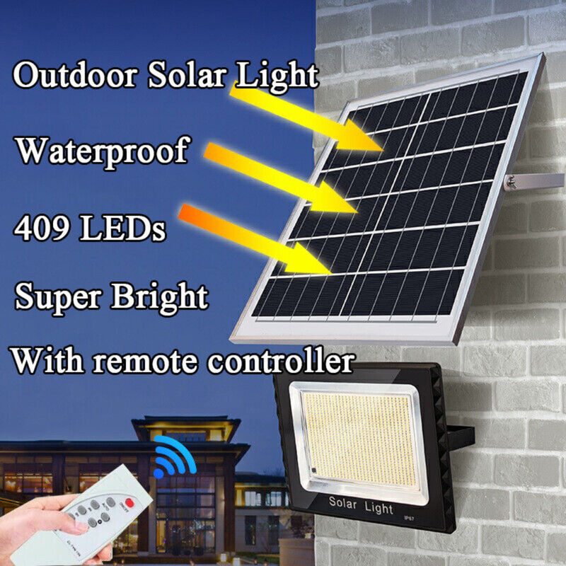 control remoto al aire libre solar Timing del deporte de la calle de la luz de inundación del superpoder 300W