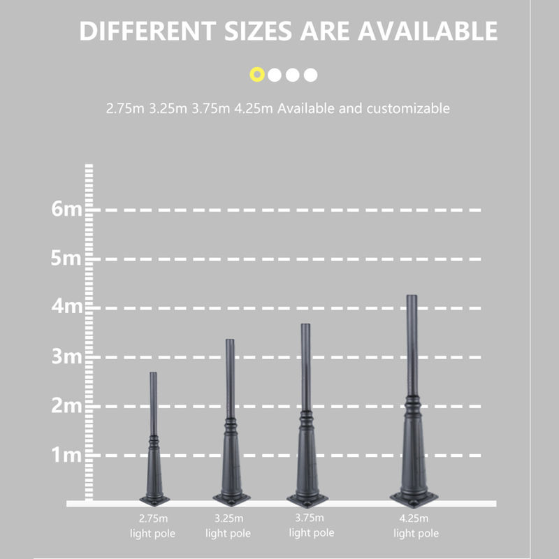 El 12M de encargo al aire libre Solar Street Light poste galvanizaron Smart llevado elegante poste el 15m