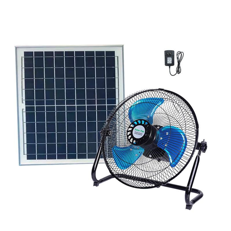 el fan casero solar del sistema de iluminación 15W con 12 velocidades 12 pulgadas presenta recargable con el panel