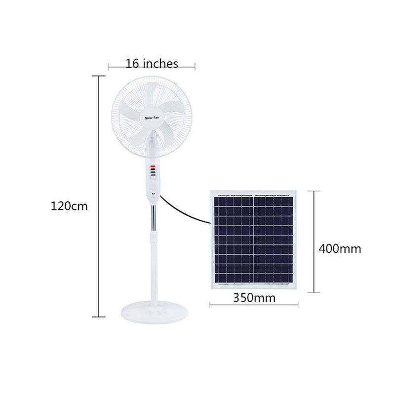 25W engranajes al aire libre accionados solares recargables del viento de la batería de litio de la fan 18650 3 con el panel