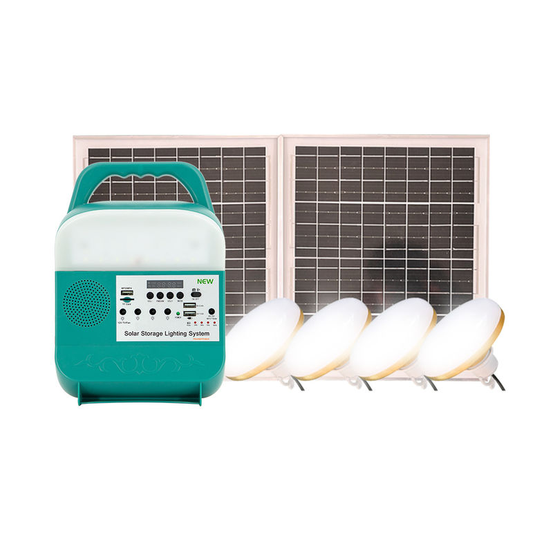 luces energía solares 12V para el banco ligero llevado fuerte del poder de los bulbos caseros de 4pcs 6W solar para el teléfono móvil