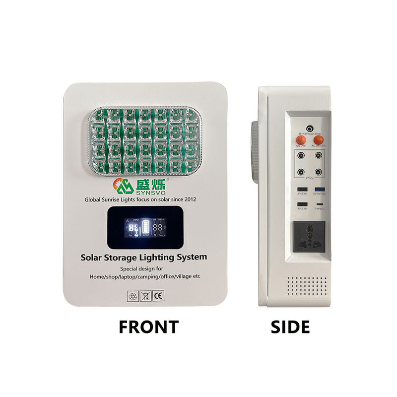Sistema de energía de paneles solares con certificación CE con batería de 16V 12.5AH (15*2600Mah) 6W*3PCS bombilla LED