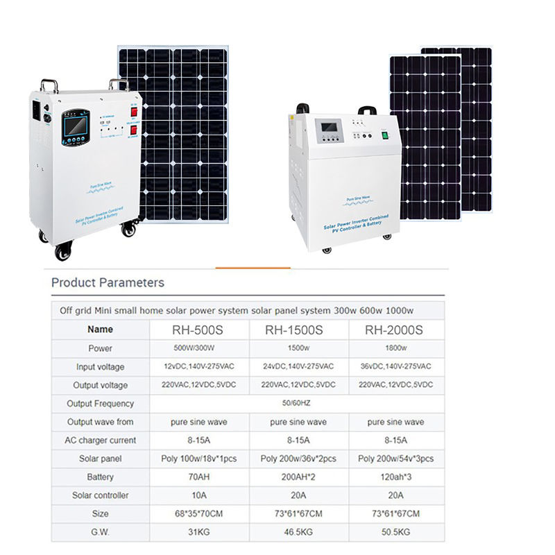 5kw Kit de paneles solares Generador de energía 12vdc/24vdc/48vdc Batería de voltaje