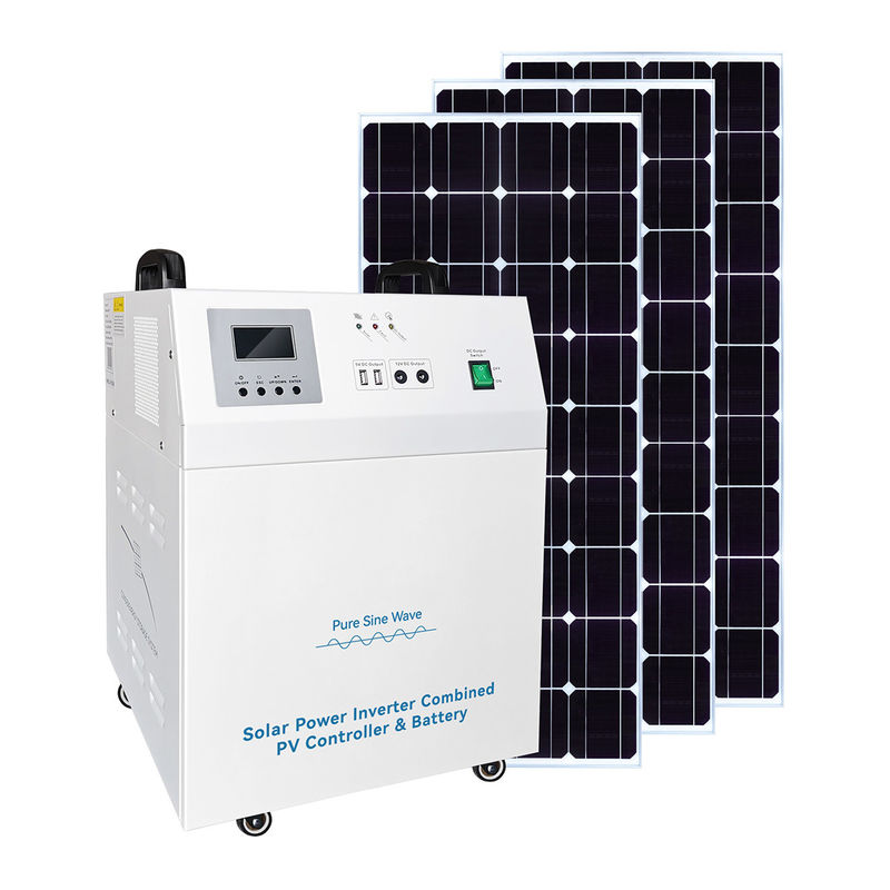 Generadores de paneles solares de 100W 50Hz/60Hz con sistema de energía de iluminación de batería con certificación ISO