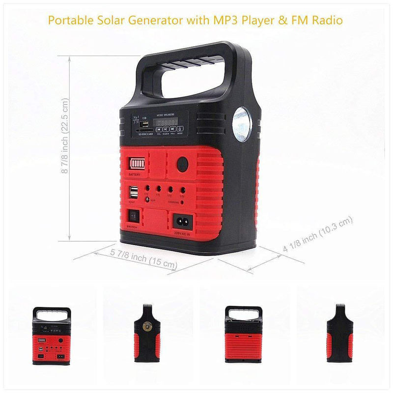 Sistema de iluminación solar para el hogar 2x Usb Energía solar portátil sostenible Batería solar para el hogar