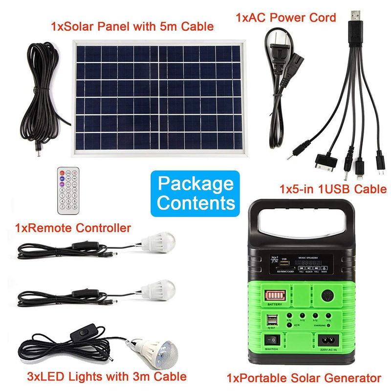 Lámparas de emergencia solares de silicio monocristalino de frecuencia 60 Hz Panel solar adaptado para el hogar