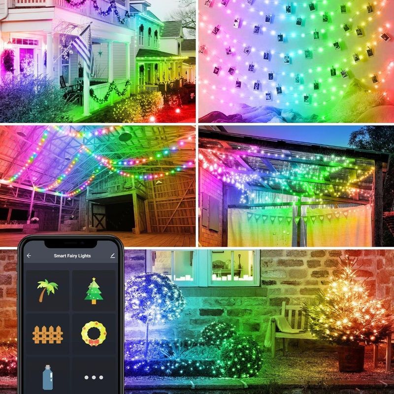Luces coloridas decorativas solares del globo 10m de las luces los 5m de Bluetooth WiFi