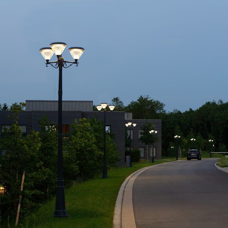 El jardín solar LED del paisaje de IP65 de la luz solar al aire libre del camino enciende 3 lámparas principales