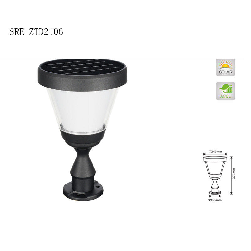 Lámpara impermeable del pilar de la decoración LED Soalr de la luz del pilar de la luz solar del jardín