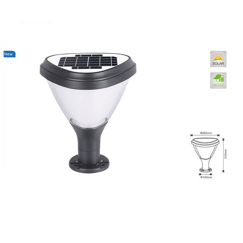 Lámpara impermeable del pilar de la decoración LED Soalr de la luz del pilar de la luz solar del jardín