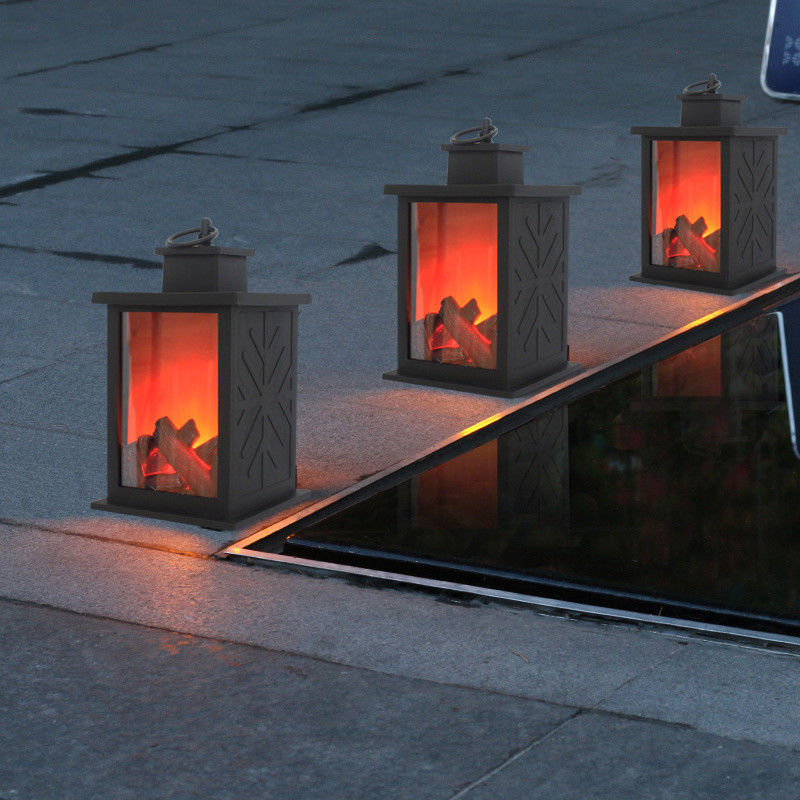 Las luces decorativas solares del jardín del ODM del OEM flamean las linternas para acampar al aire libre