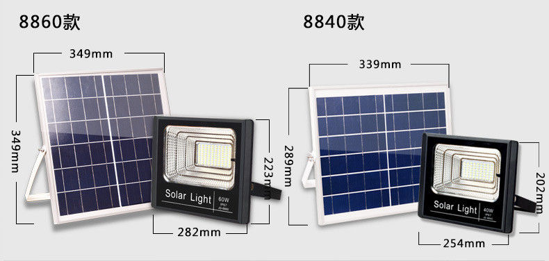 ahorro de la energía blanco fresco de inundación de 100W Jd-8840 del jardín solar 8PCS LED de la luz solar
