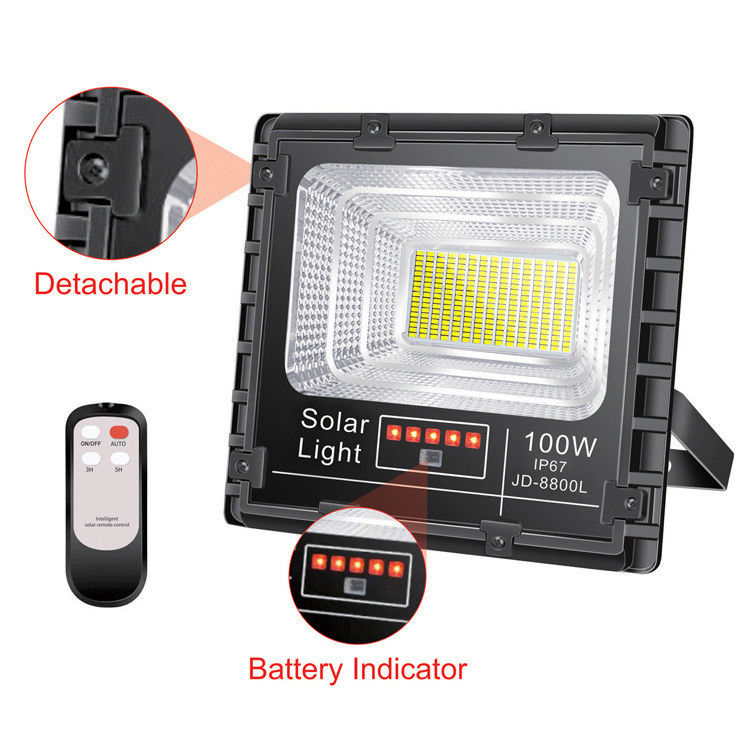 Sensor de movimiento solar al aire libre de la luz de inundación del jardín del LED accionado con control ligero elegante