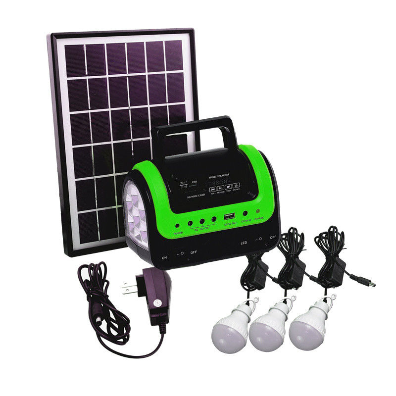 Equipo ligero solar de la lámpara 12PCS SMD LED de la FCC EMC 5W 6V del barco de energía solar portátil del coche