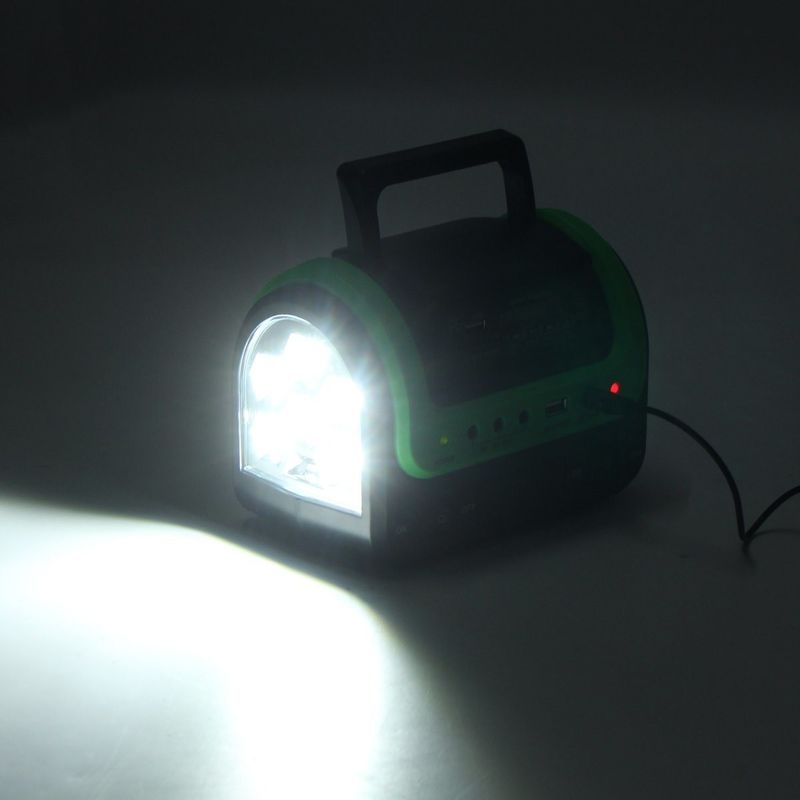 Equipo ligero solar de la lámpara 12PCS SMD LED de la FCC EMC 5W 6V del barco de energía solar portátil del coche
