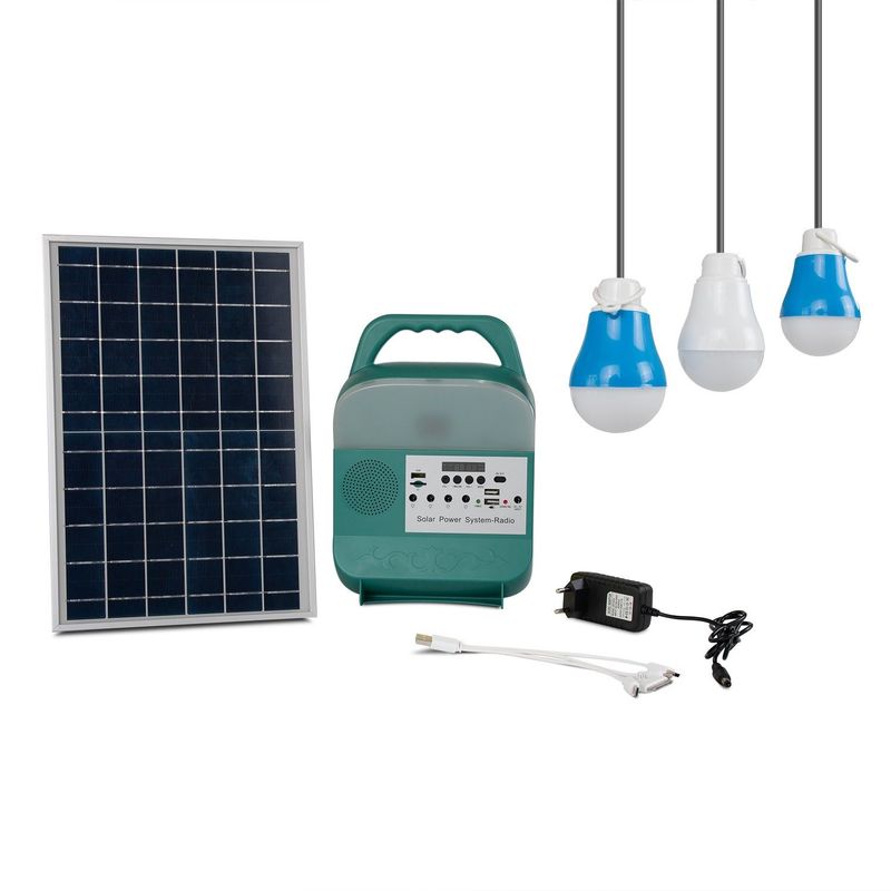 Sistema de la generación de energía solar pequeño que enciende la montaña que acampa de los deportes al aire libre que camina el teledirigido