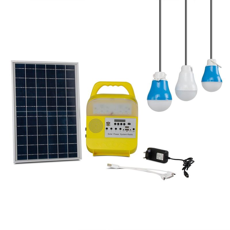 Sistema de la generación de energía solar pequeño que enciende la montaña que acampa de los deportes al aire libre que camina el teledirigido