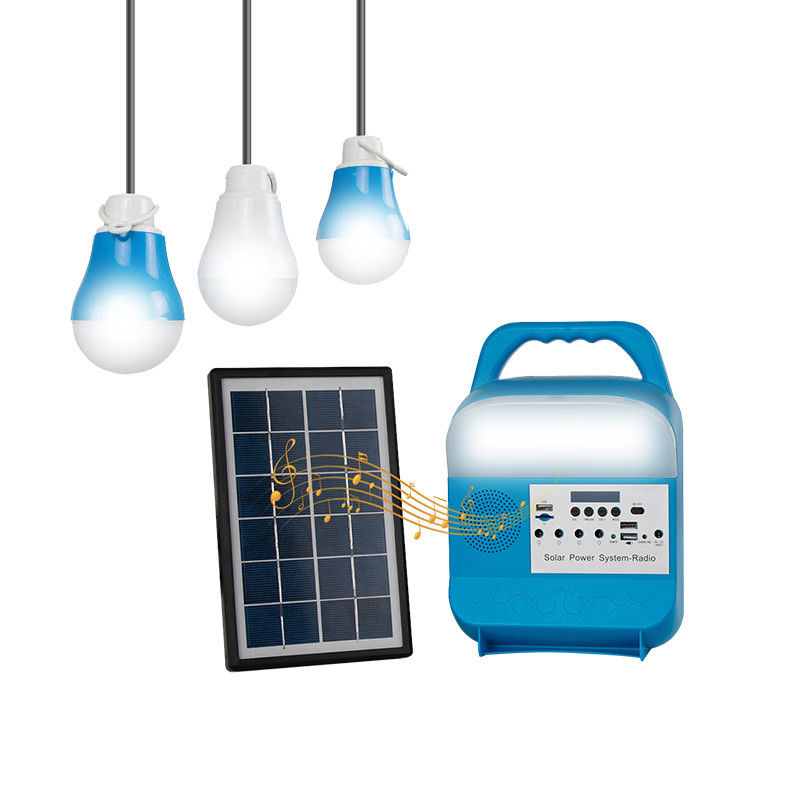 Sistema de iluminación portátil del panel solar de la Sistema Solar de DC para el cargador solar casero