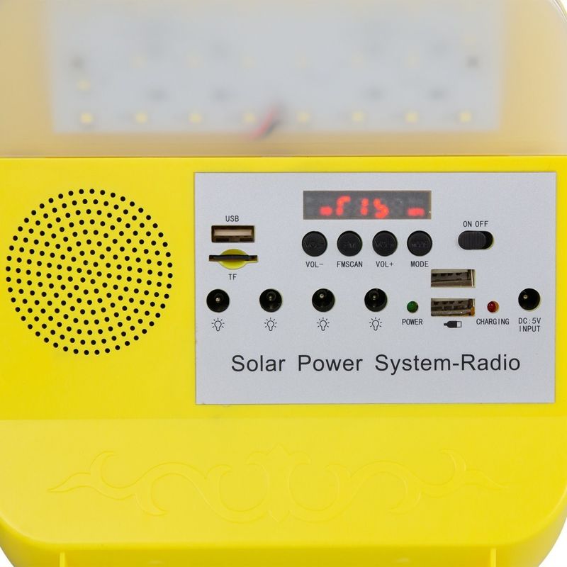 Sistema de iluminación portátil del panel solar de la Sistema Solar de DC para el cargador solar casero