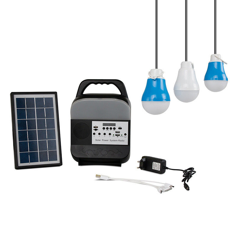 El cargador solar del sistema de iluminación de la energía solar con los paneles solares portátiles de radio artesona la Sistema Solar