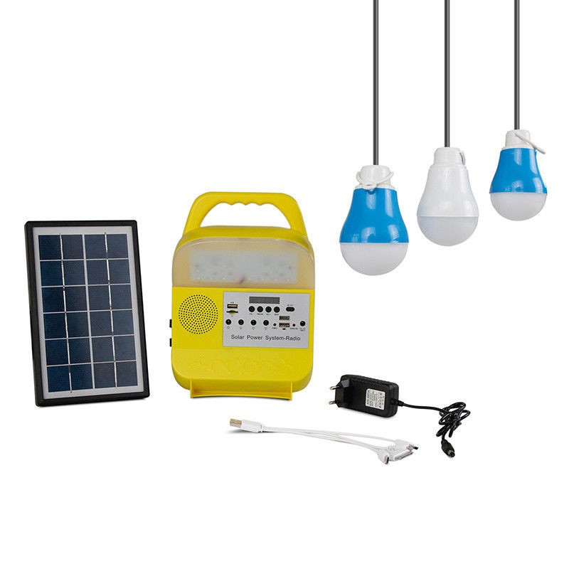 El cargador solar del sistema de iluminación de la energía solar con los paneles solares portátiles de radio artesona la Sistema Solar