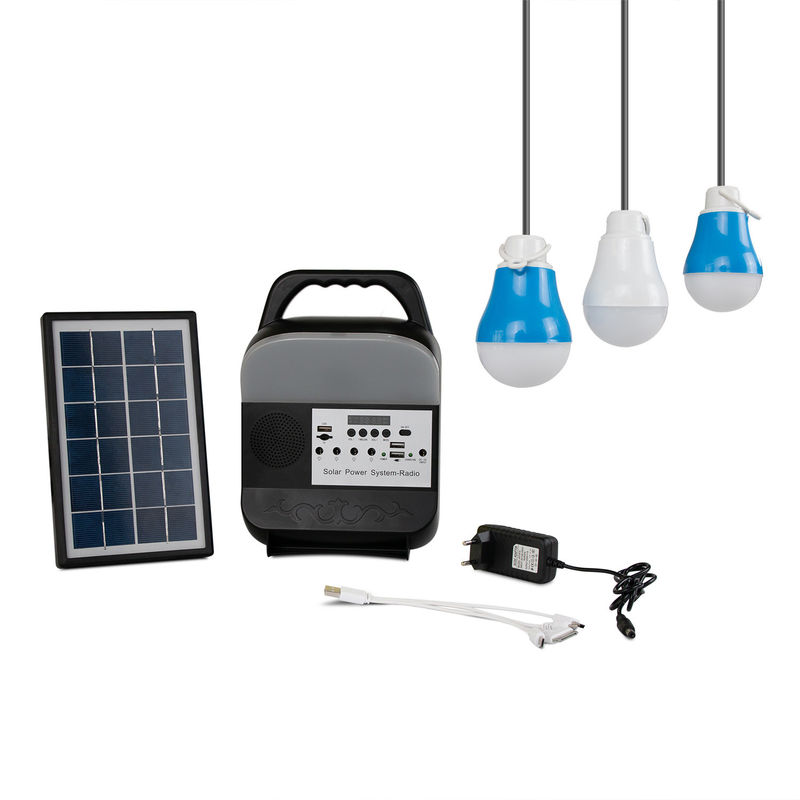 pequeña fuente de alimentación móvil al aire libre solar del sistema de iluminación de 3W que acampa 12PCS SMD LED